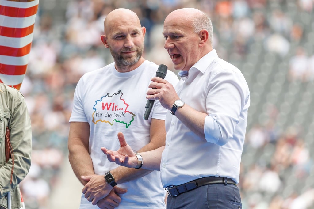 Warb erneut für eine Olympia-Bewerbung mit Berlin: Kai Wegner (r)