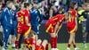 Spaniens Topspielerin Bonmati (Spielerin ganz links) konnte sich nach dem verlorenen EM-Finale mit einem persönlichen Preis trösten