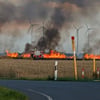 Über 150 Wehrleute aus Sachsen-Anhalt und Sachsen waren bei dem Feldbrand bei Roitzsch im Einsatz.