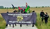 Demonstration gegen das Sommerfest 2024 der Jungen Alternative Sachsen-Anhalt in Roxförde. 
