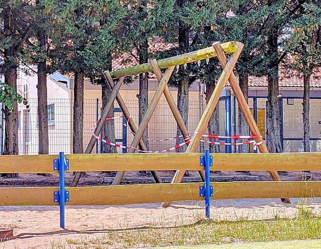 Der Spielplatz auf dem Hof der „Hahnemannschule“ ist schon länger nicht nutzbar.