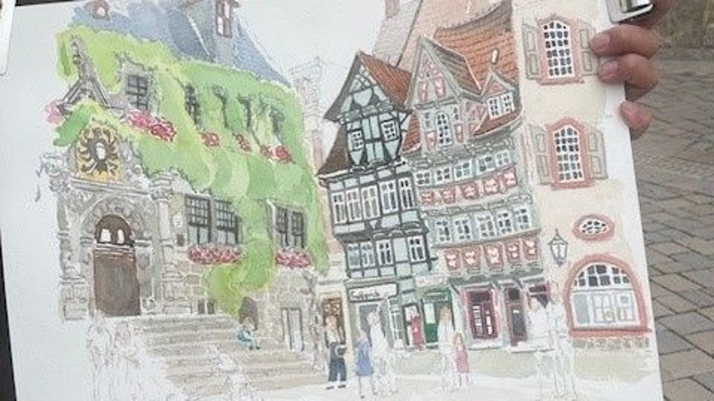Eine in Quedlinburg entstandene Straßenansicht.