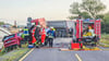 Die Unfallstelle auf der Baustellen-Umfahrung Höhe Vielbaum/Voßhof bei Seehausen (Altmark): Am Dienstag, 29. Juli, ist dort ein Auto mit einem Lkw zusammengekracht. 