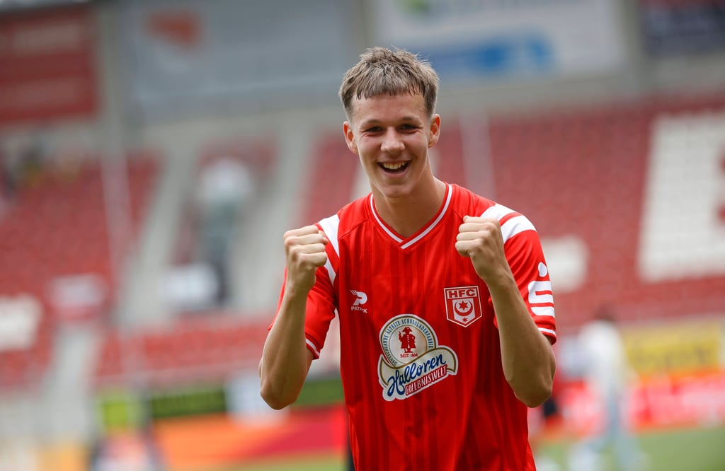 Julien Damelang bescherte dem HFC als Joker den Auftaktsieg gegen den BFC Dynamo.
