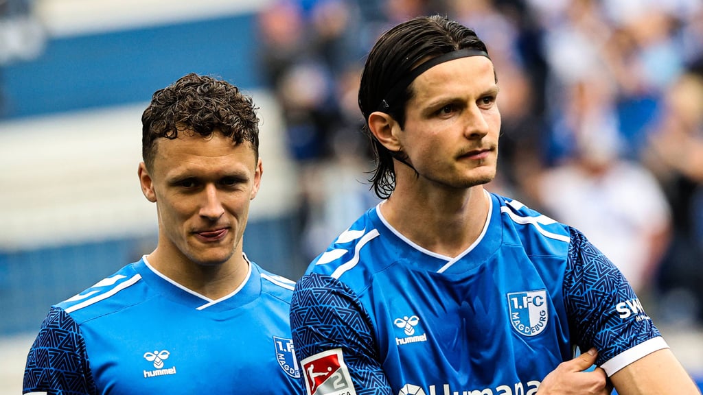 Bleiben Martijn Kaars (l.) und Jean Hugonet beim 1. FC Magdeburg?
