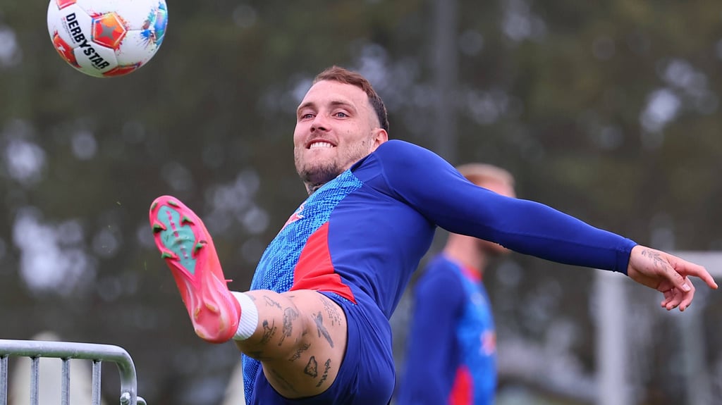 David Raum im Training bei RB Leipzig.