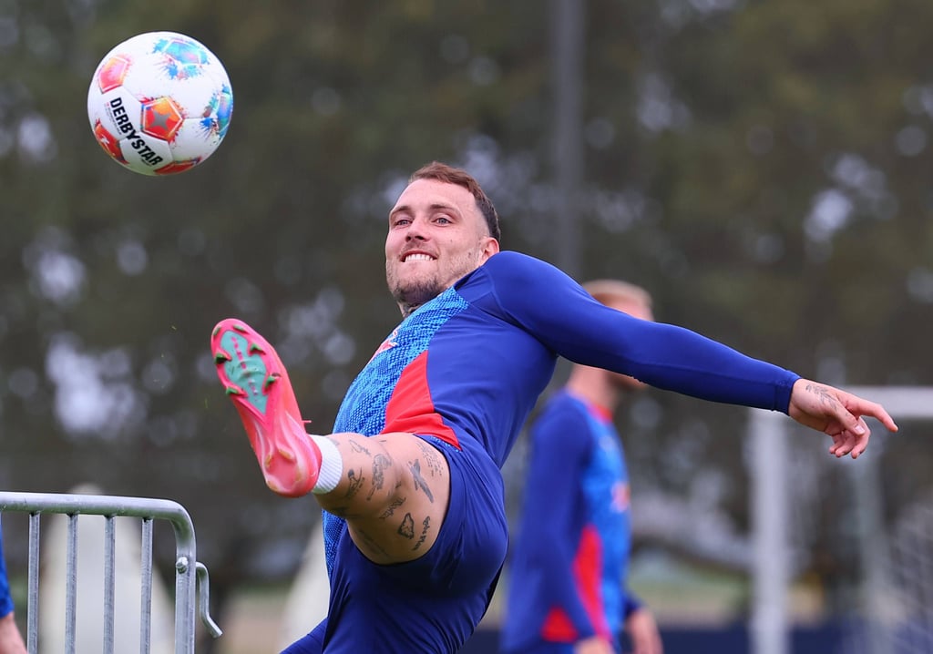 David Raum im Training bei RB Leipzig.