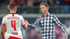 Der damalige RB-Trainer Julian Nagelsmann 2019 mit seinem Kapitän Willi Orban.