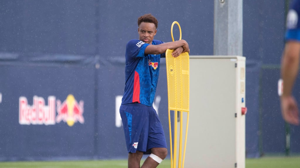 Assan Ouedraogo im Trainingslager von RB Leipzig.