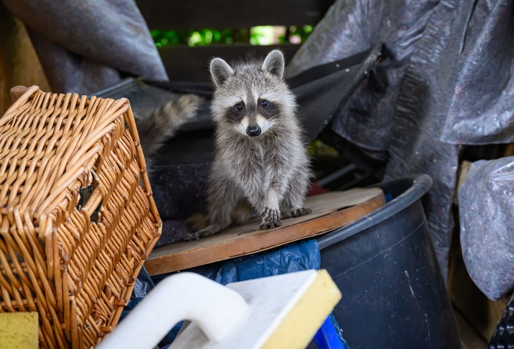 Waschbären gehören zu den Wildtieren, die sich immer öfter auch in Wohngebieten ansiedeln.