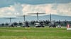 Auf dem Verkehrsflughafen Cochstedt landeten heute Nachmittag auf einem Übungsflug vier Transportmaschinen der Luftwaffe. 