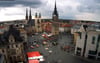 Das Foto aus der Webcam der Stadt Halle zeigt die Unfallstelle.