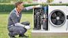 Eine Wärmepumpe wird eingestellt. In Salzwedel hat sich diese Technologie noch nicht durchgesetzt. 