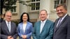 Treffen in Leuna: Reiner Haseloff, Katherina Reiche, Carsten Franzke, Sven Schulze (v.l.)