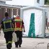 Auch die Feuerwehr war bei der Aushebung des Drogenlabors in Halle im Einsatz.&nbsp;