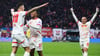 Die RB-Stars Benjamin Sesko, Lois Openda und Xavi Simons (v.l.n.r.).