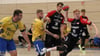 Die Neuen beim HV Rot-Weiss Staßfurt, wie hier Lino Geckert (am Ball), sorgten für frischen Wind im Trainingsspiel gegen die HSG Wolfen.