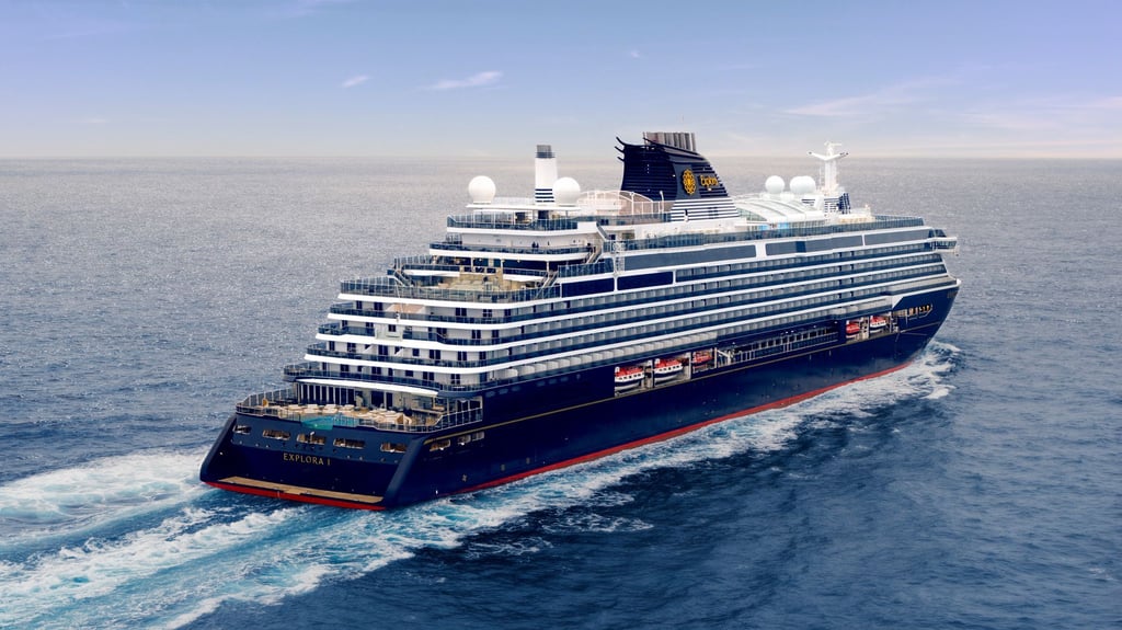 Mit Platz für knapp 1000 Passagiere zählt die „Explora I“ zu den mittelgroßen Kreuzfahrtschiffen.