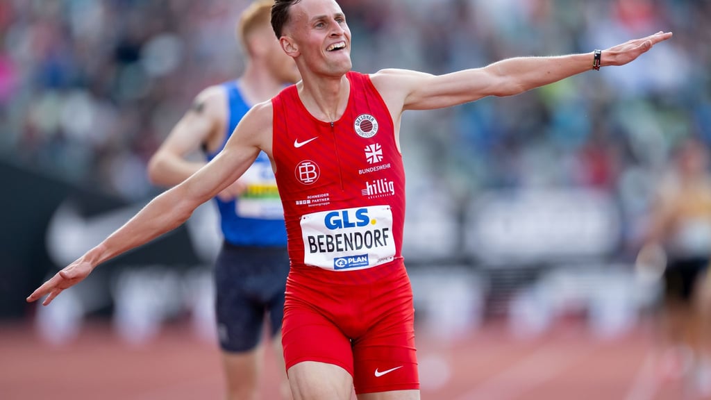 Nach seinem Mestertitel über 3.000 Meter Hindernis sprach Karl Bebendorf über seine Mutter.