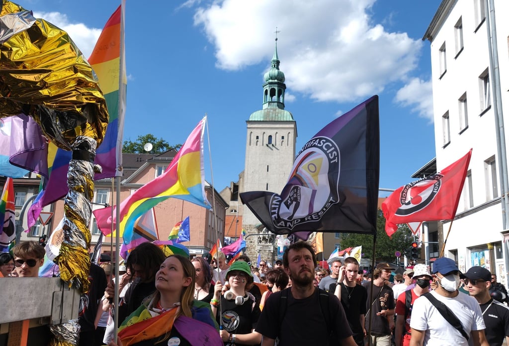 Auch beim Christopher Street Day in Bautzen im vergangenen Jahr trafen Unterstützer auf Gegner. (Archivfoto)
