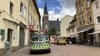 Polizei und Rettungskräfte waren in der Köthener Innenstadt im Einsatz.