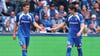 Mit dem Zettel von der Trainerbank fing für Jean Hugonet (rechts) und Tobias Müller das Unglück an.