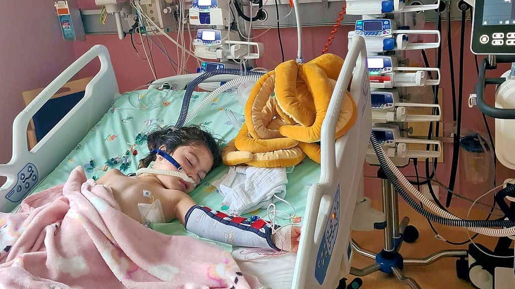 Die kleine Vaiana aus Tangerhütte auf der Intensivstation. Die Fünfjährige kämpft gegen akute lymphatische Leukämie.