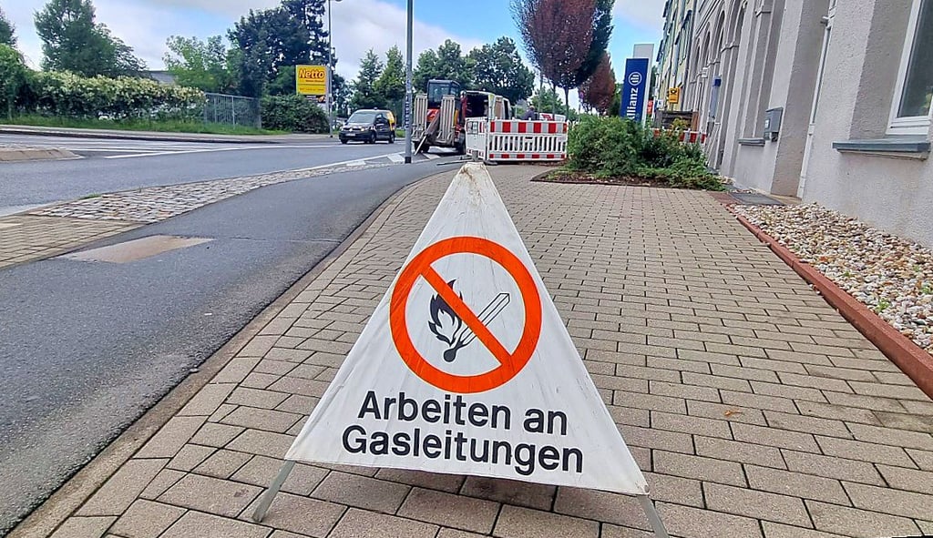 In der Wittenberger Dobschützstraße finden Arbeiten an Gasleitungen statt.