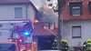 Die Feuerwehr im Einsatz beim Brand am Montagmorgen in Leuna.