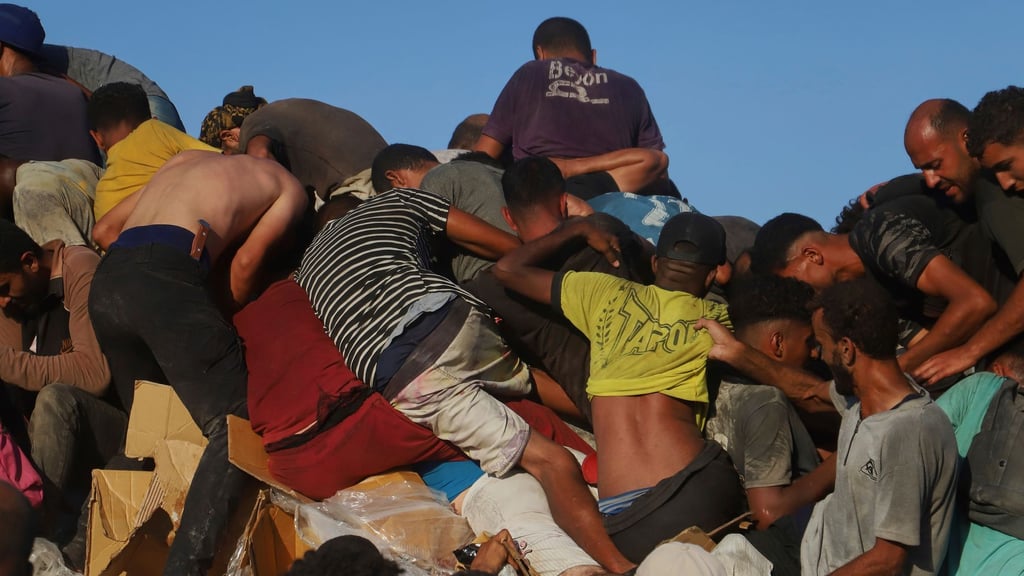 Nach UN-Angaben wird ein Großteil der Hilfsgüter in Gaza geplündert.