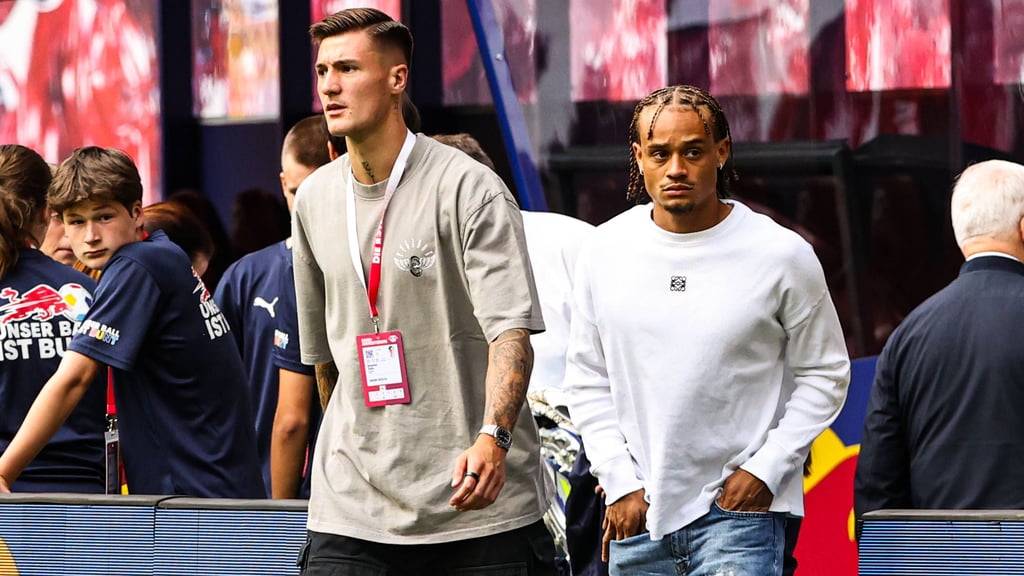 Auf dem Weg nach England: die RB-Stars Xavi Simons (r.) und Benjamin Sesko