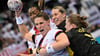 Xenia Smits (vorne) und weitere deutsche Nationalspielerinnen stehen vor einer ungewissen Zukunft.