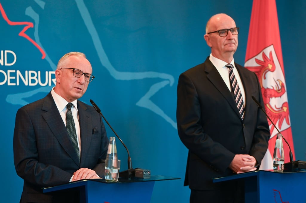 Der neue polnische Botschafter Tombinski kam zum Antrittsbesuch in die Potsdamer Staatskanzlei.