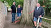 Christian Hausmann (v. l.), Stefanie Langewisch und Jan Müller vom Heimatverein Diesdorf sorgen sich um die Bäume in ihrem Stadtteil. Wurden diese markiert, um gefällt zu werden?