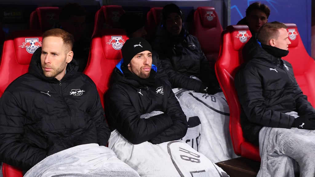 Die RB-Altstars Peter Gulacsi, Kevin Kampl und Lukas Klostermann (v.l.)