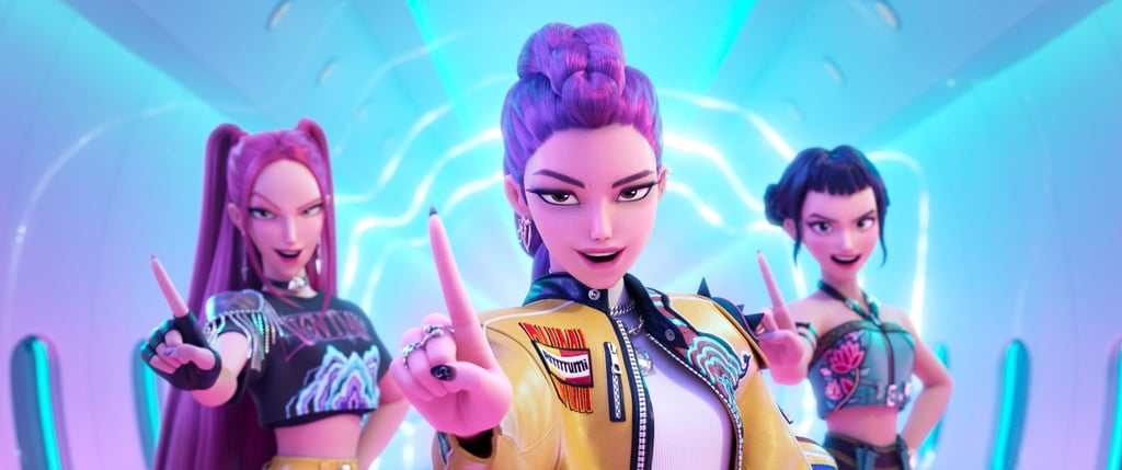 Mira, Rumi und Zoey in einer Szene aus „KPop Demon Hunters“. (Netflix-Bild)