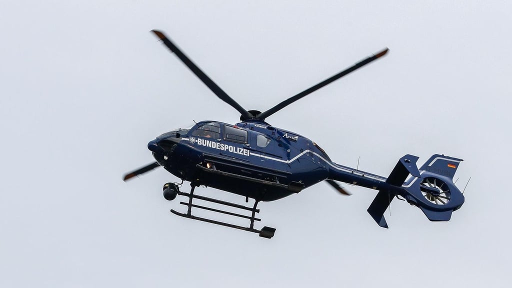 Ein Hubschrauber der Bundespolizei