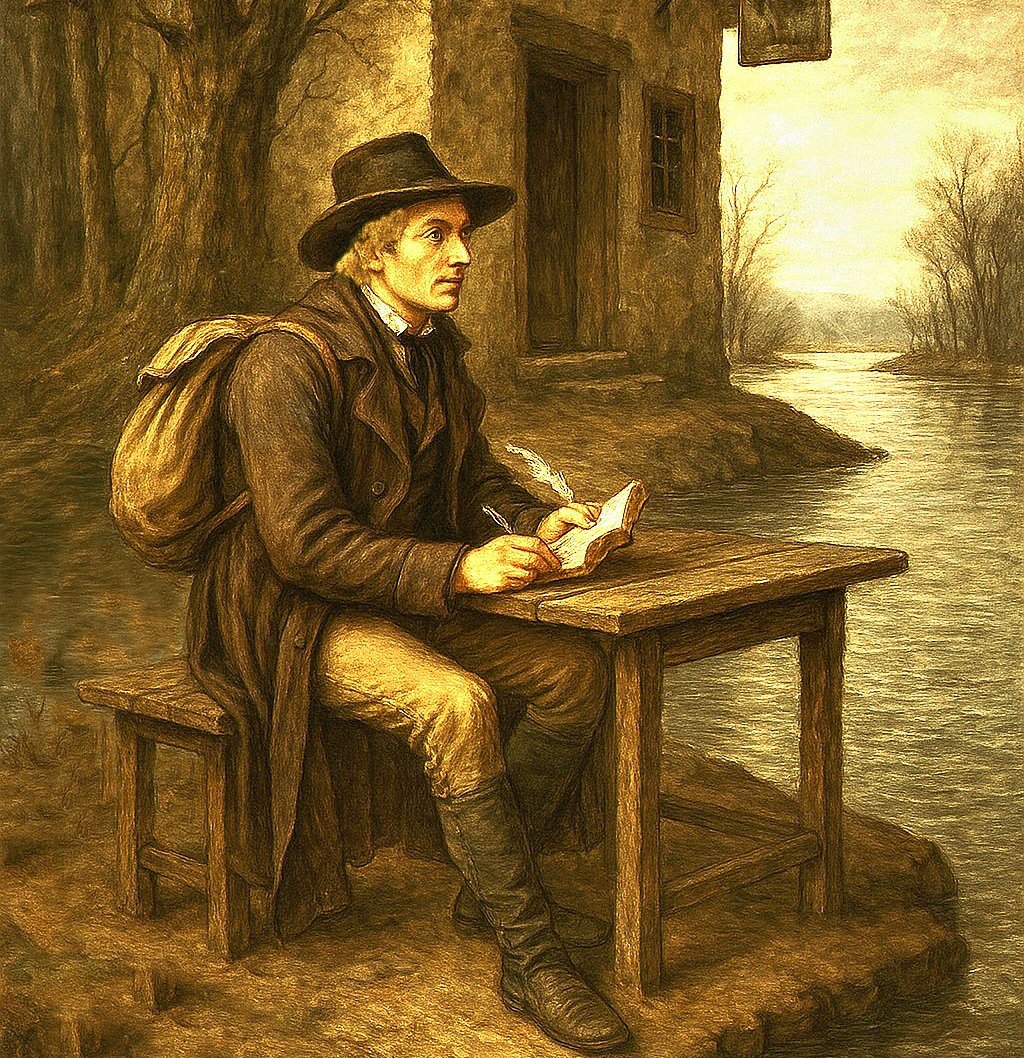 Darstellung von Johann Peter Lyser, den Tippelskrichen elektrisierte.
