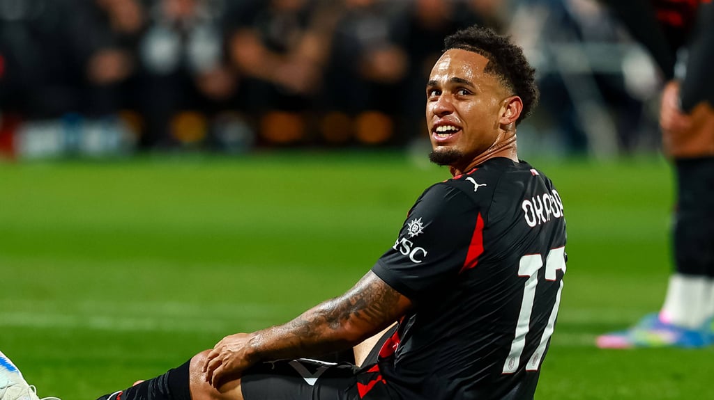 Noah Okafor im Spiel gegen Perth auf der Asien-Tour des AC Mailand.