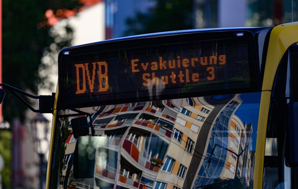 Shuttlebussen waren im Einsatz.