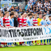 Auch an den ersten Spieltagen der Regionalliga wurde für die Forderung einer gerechten Aufstiegsregelung geworben.