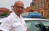 André Bellmann warmt vor Taschendiebstählen in Calbe. 