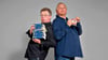Die Schauspieler Hagen Möckel (l.) und Hilmar Eichhorn präsentieren am Sonntag, 10. August, im Schloss Frankleben ihr Lene-Voigt-Programm.