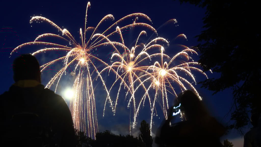 Feuerwerk, Musik und Effekte: Bei den Pyro Games 2025 treten Pyroteams im Elbauenpark Magdeburg gegeneinander an.