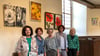 Stellen in der Blasiikirchein Quedlinburg  gemeinsam aus: Petra Jödicke, Sonja Rogalinski, Hanna Freytag, Christiane Rasehorn und Gudrun Fürchtenicht (v. l.).