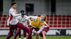 Nuha Jatta (li.)&nbsp;im Training von RB mit Viggo Gebel.