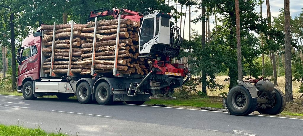 Ein Lastwagen hatte Ladung verloren.