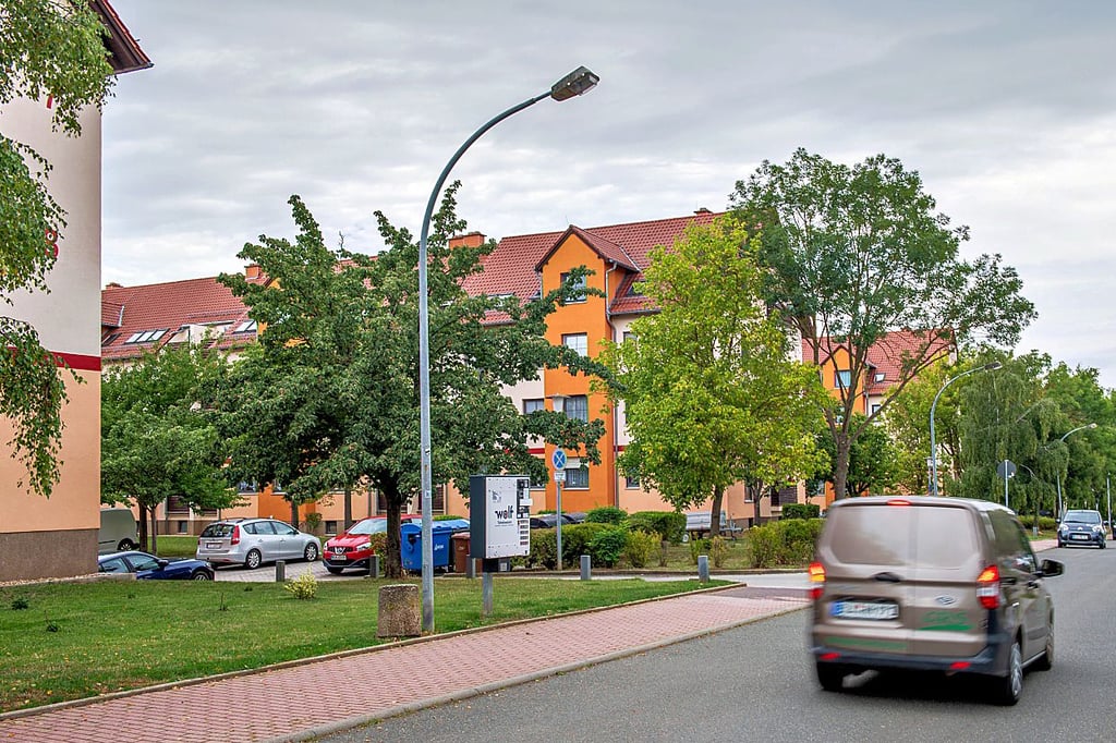 Wohnhäuser der TAG in der Niddaer Straße von Bad Kösen. Hier erhielten Mieter fehlerhafte und irritierende Heizkostenabrechnungen.