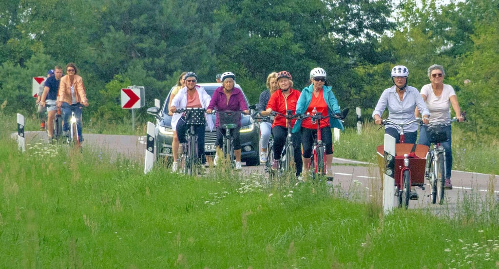 Kurvenreich und eng – entlang der Landstraße 135 von Kleutsch nach Sollnitz fehlt ein Radweg. Viele Autofahrer halten beim Überholen den Sicherheitsabstand nicht ein.
