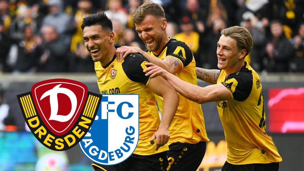 Die SG Dynamo Dresden jubelt: Die Sachsen spielen seit dieser Saison wieder in der 2. Bundesliga - und am Samstag gegen Rivale 1. FC Magdeburg.